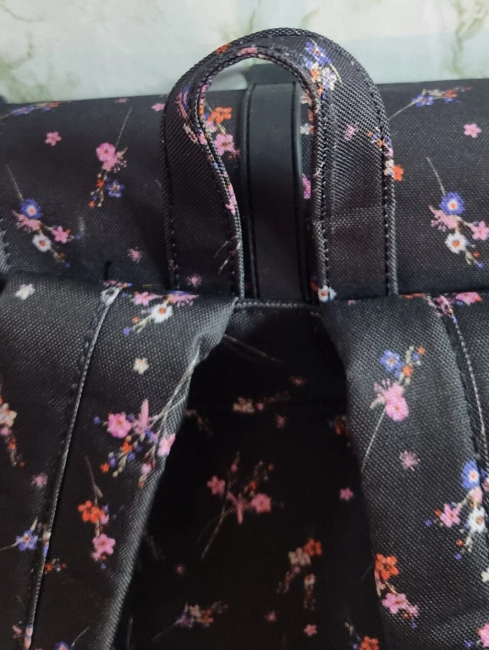 Black and Floral Backpack